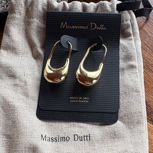 Massimo Dutti Elegant Gold Plated Earrings